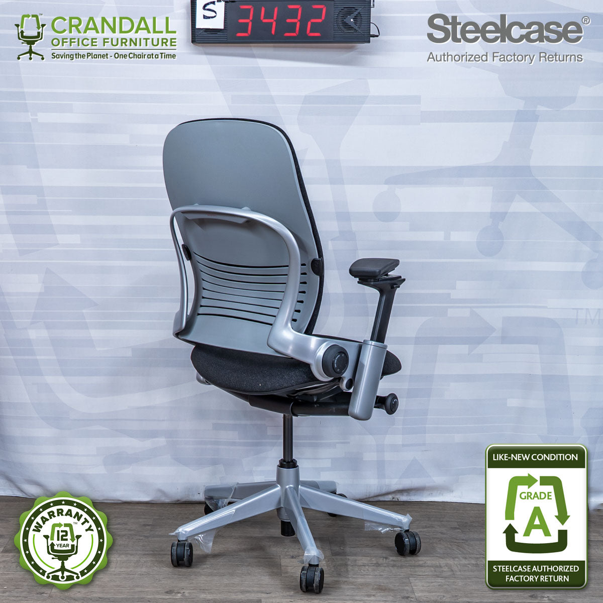 S-3432 - Steelcase V2 Leap - Grade A