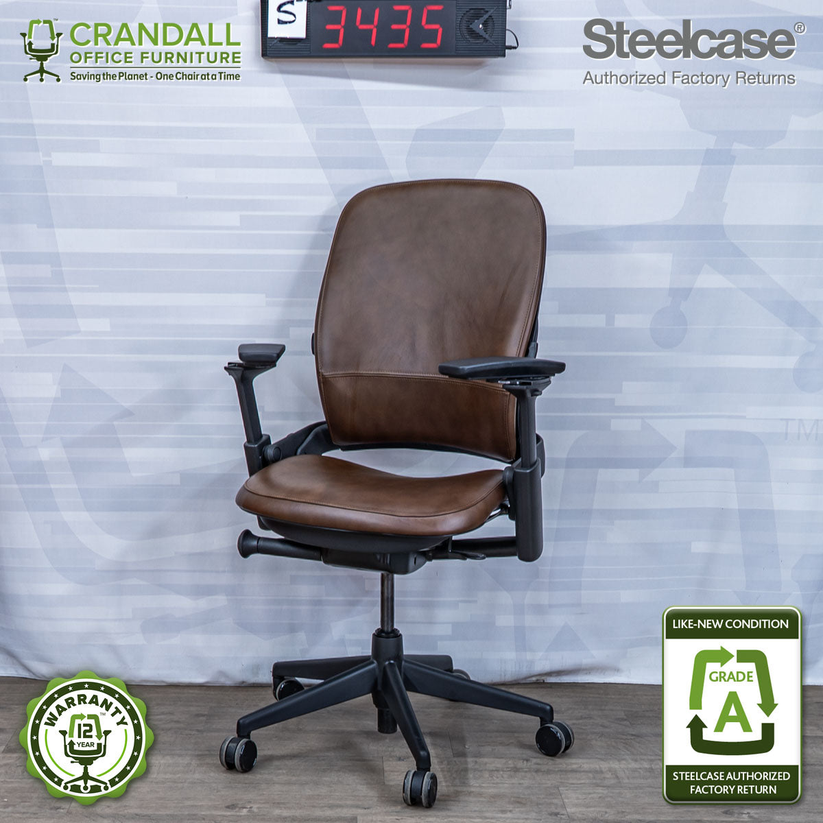 S-3435 - Steelcase V2 Leap - Grade A