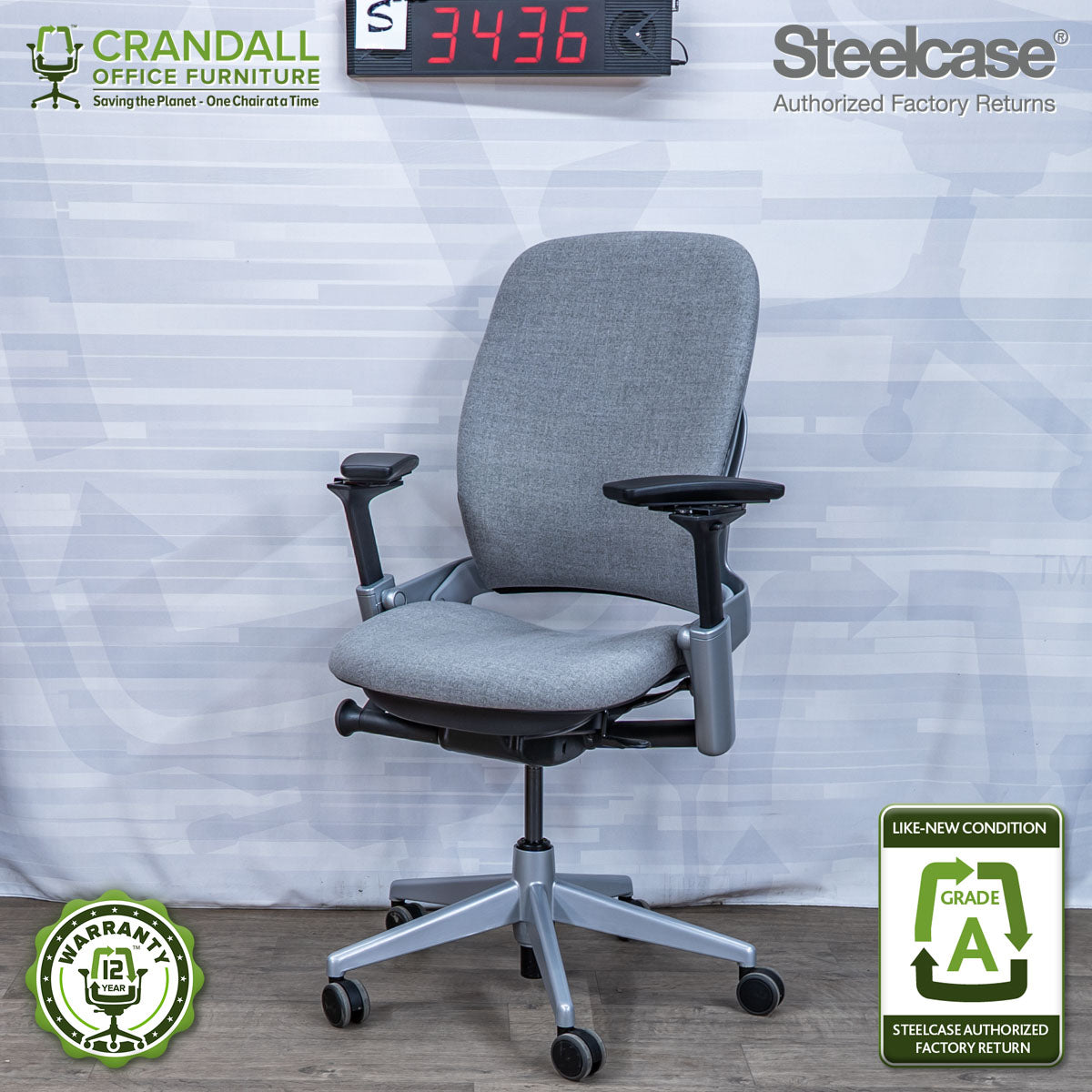 S-3436 - Steelcase V2 Leap - Grade A