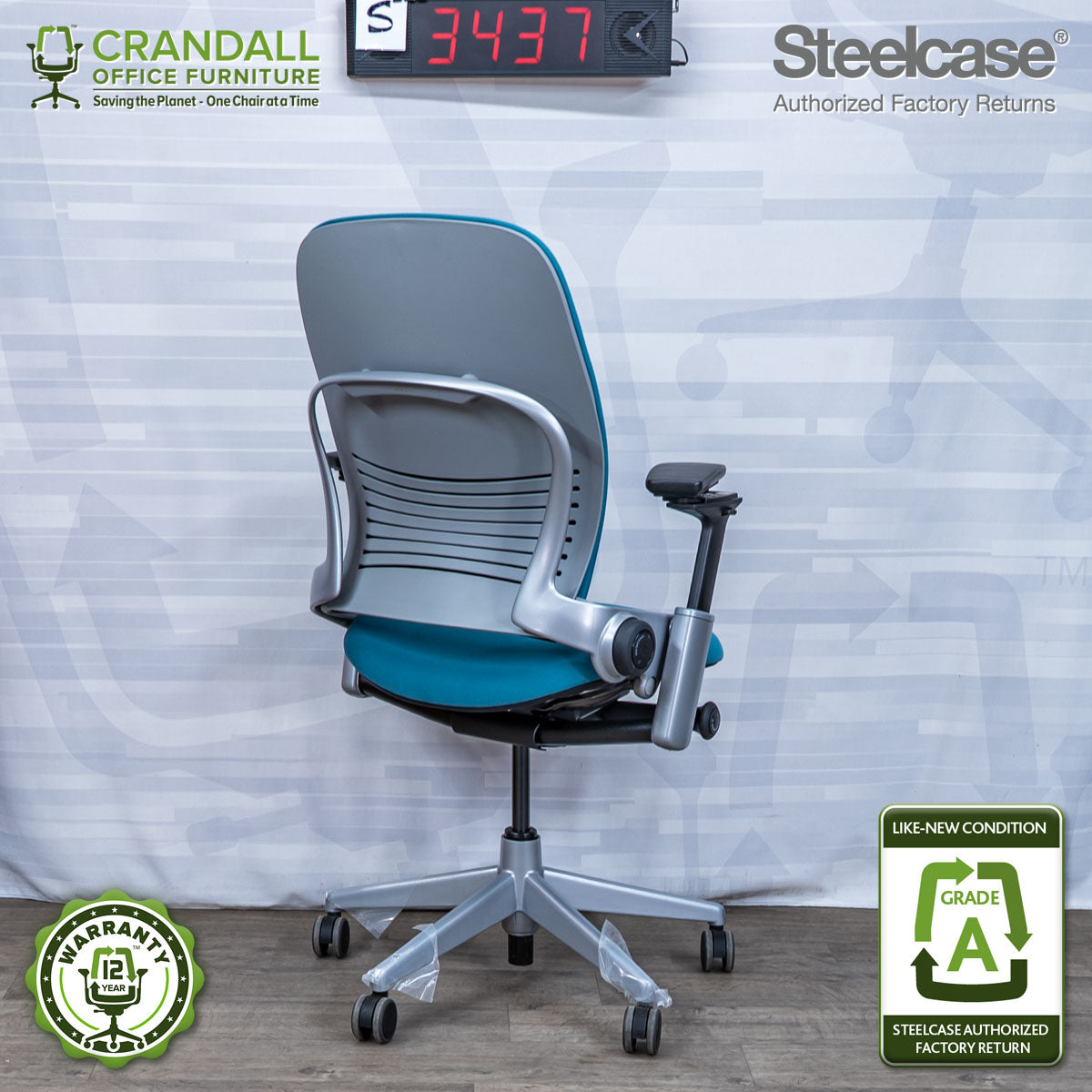 S-3437 - Steelcase V2 Leap - Grade A
