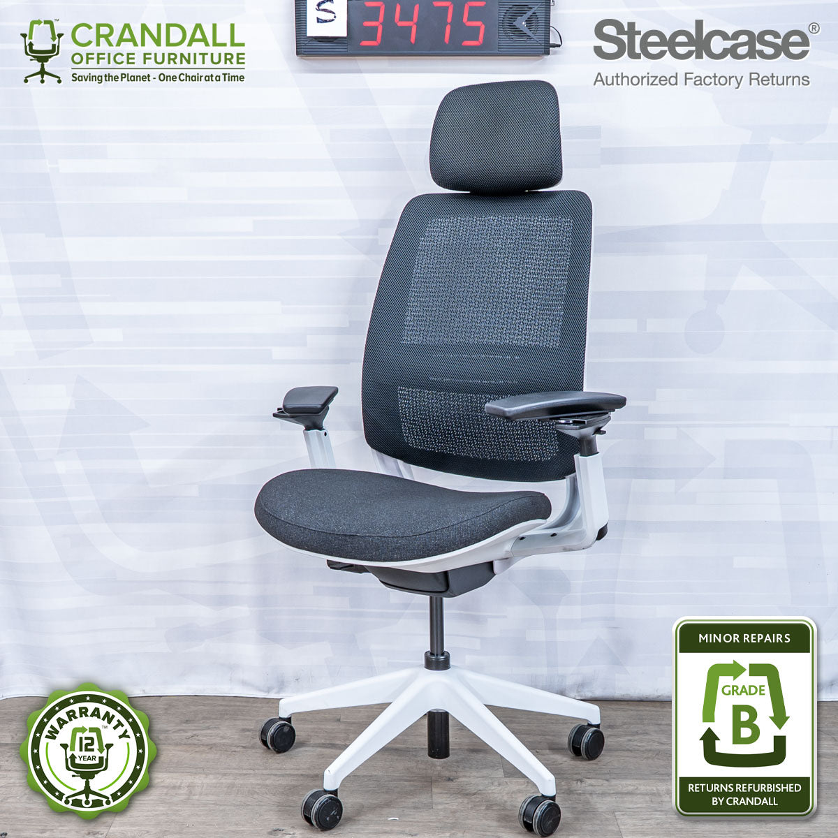 S-3475 - Steelcase Series 2 with Headrest - Grade B