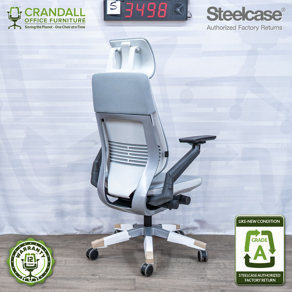 S-3498 - Steelcase Gesture with Headrest - Grade A