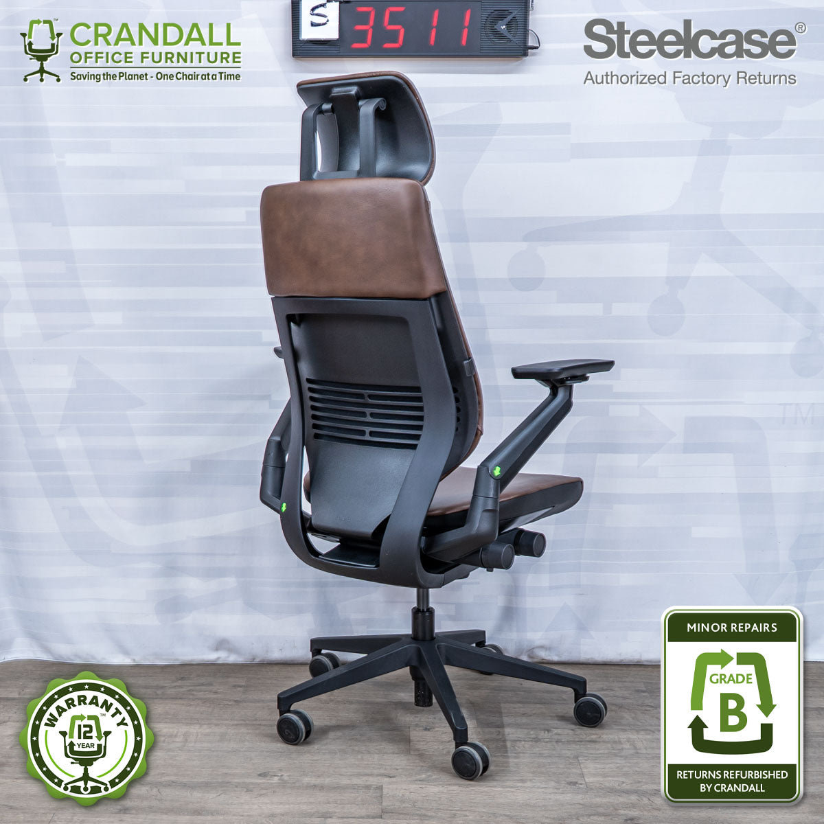S-3511 - Steelcase Gesture with Headrest - Grade B