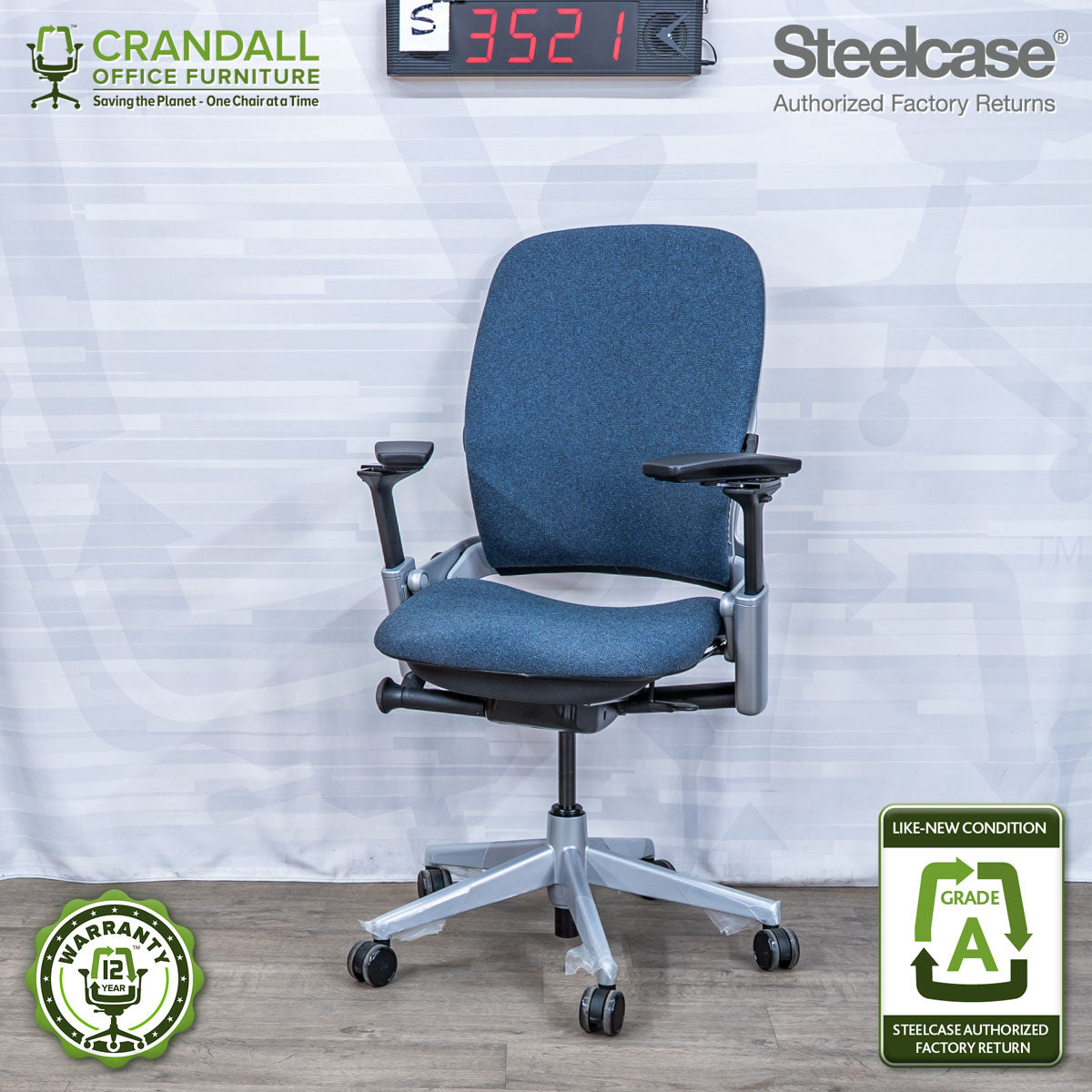 S-3521 - Steelcase V2 Leap - Grade A