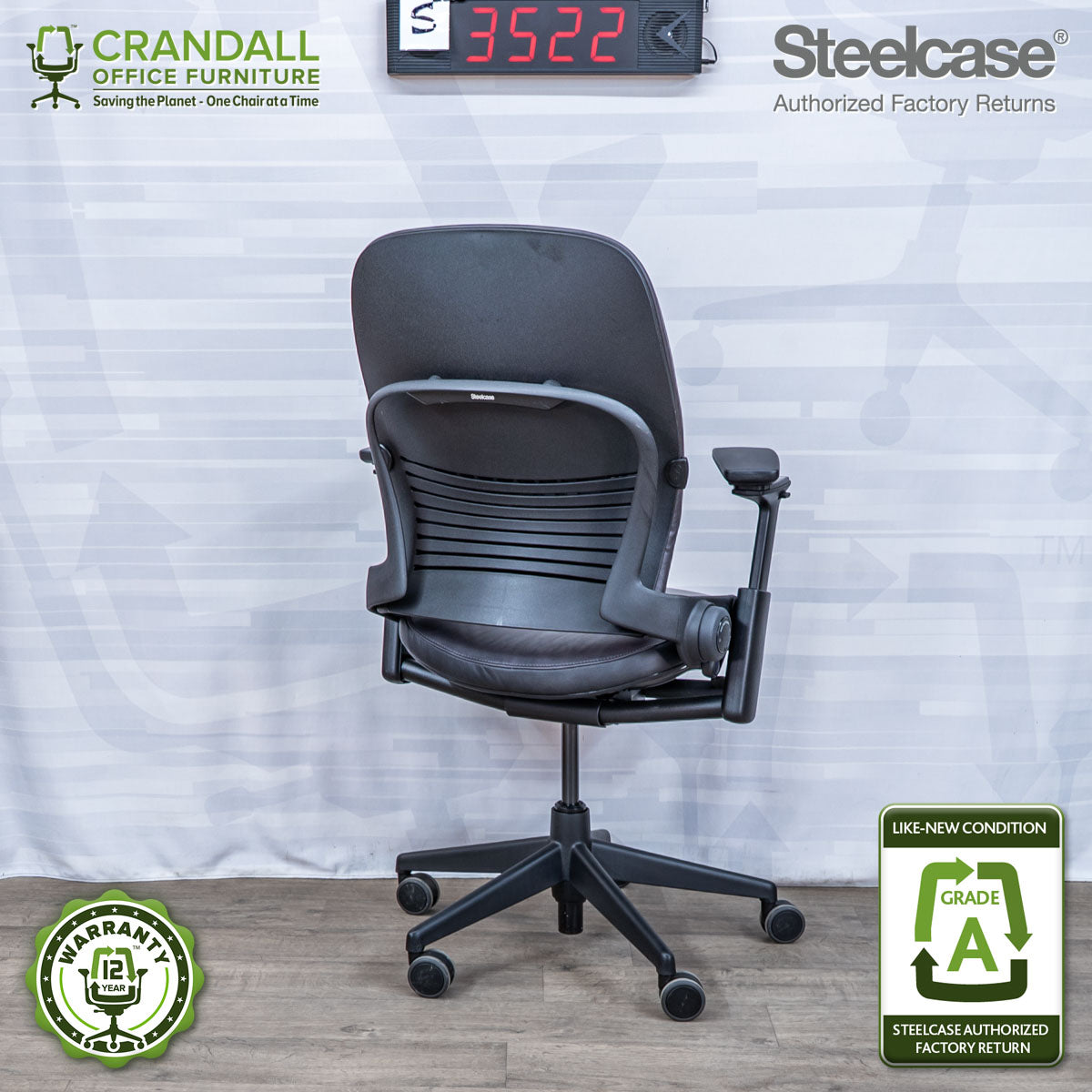 S-3522 - Steelcase V2 Leap - Grade A