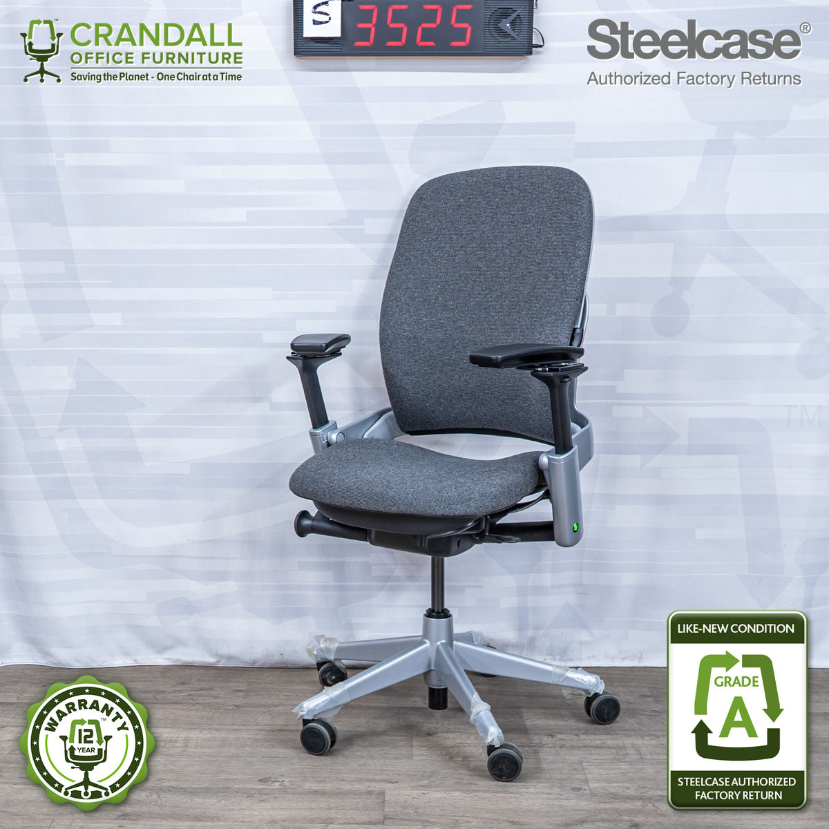S-3525 - Steelcase V2 Leap - Grade B