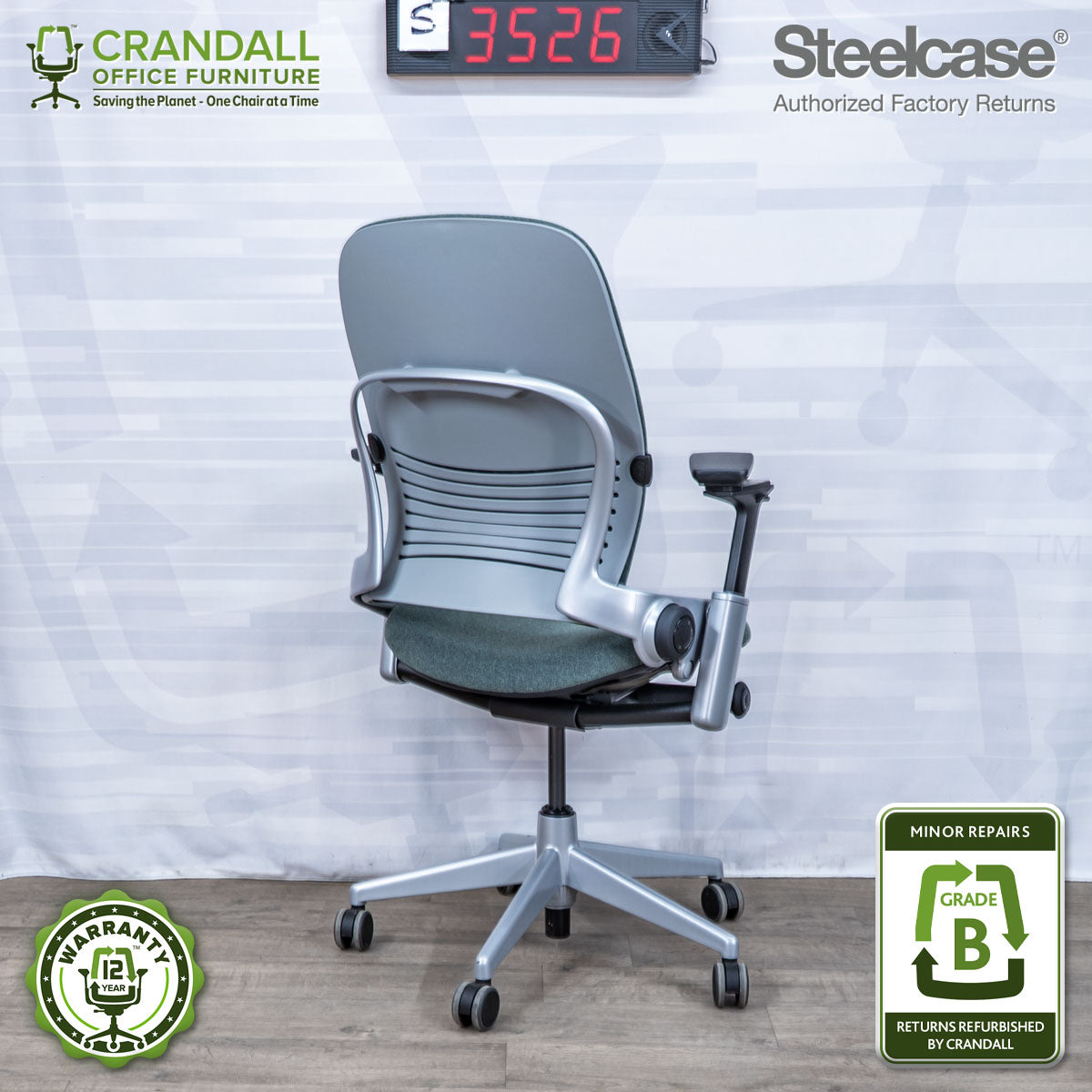 S-3526 - Steelcase V2 Leap - Grade B