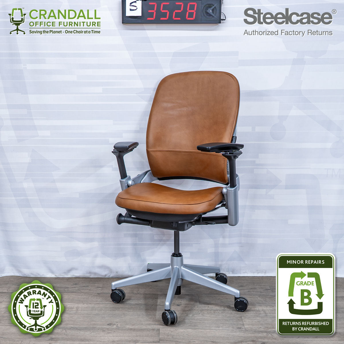 S-3528 - Steelcase V2 Leap - Grade B