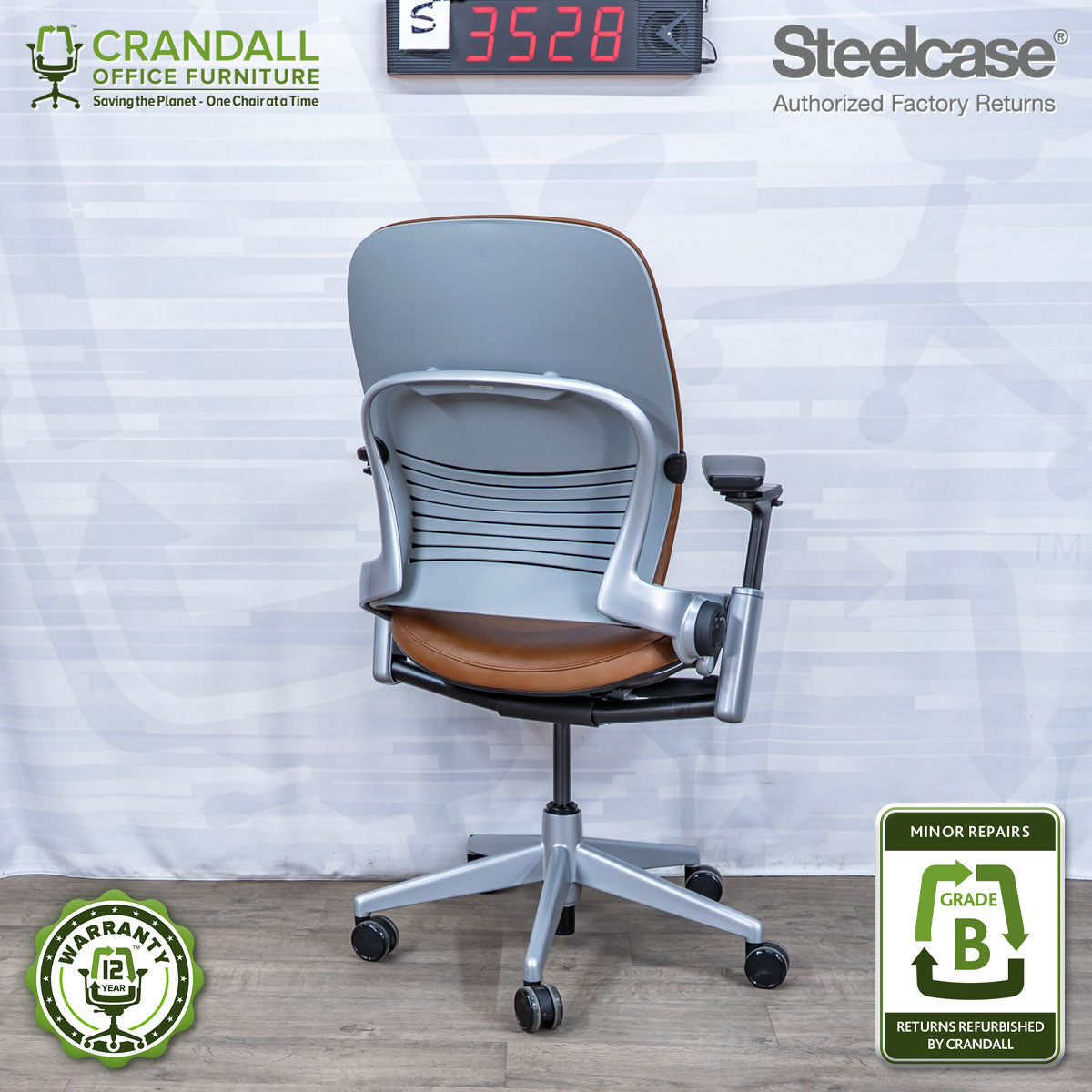 S-3528 - Steelcase V2 Leap - Grade B