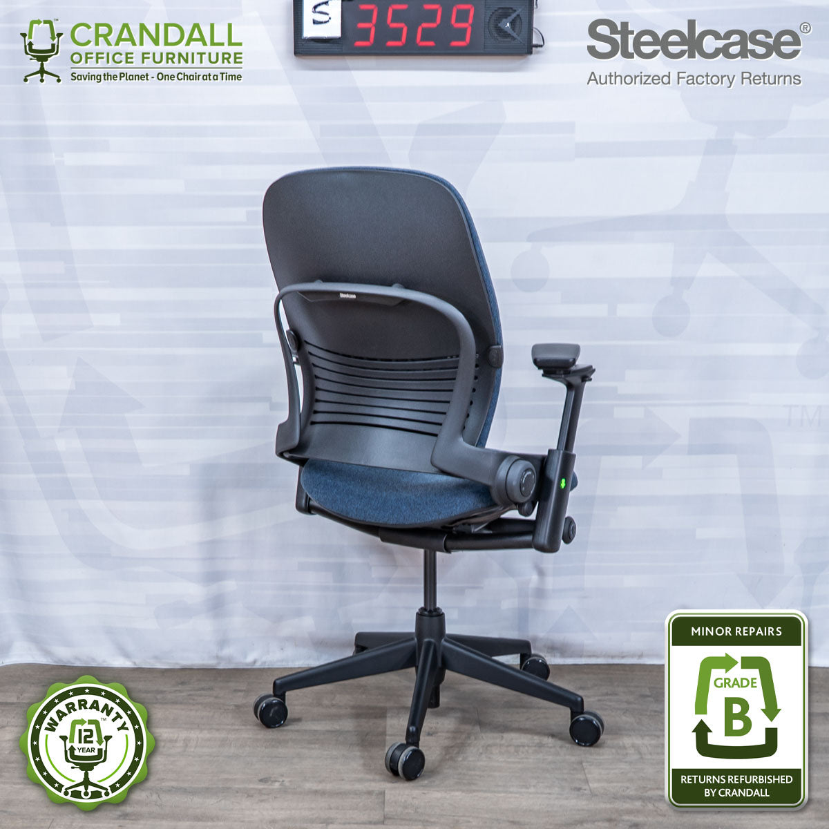 S-3529 - Steelcase V2 Leap - Grade B