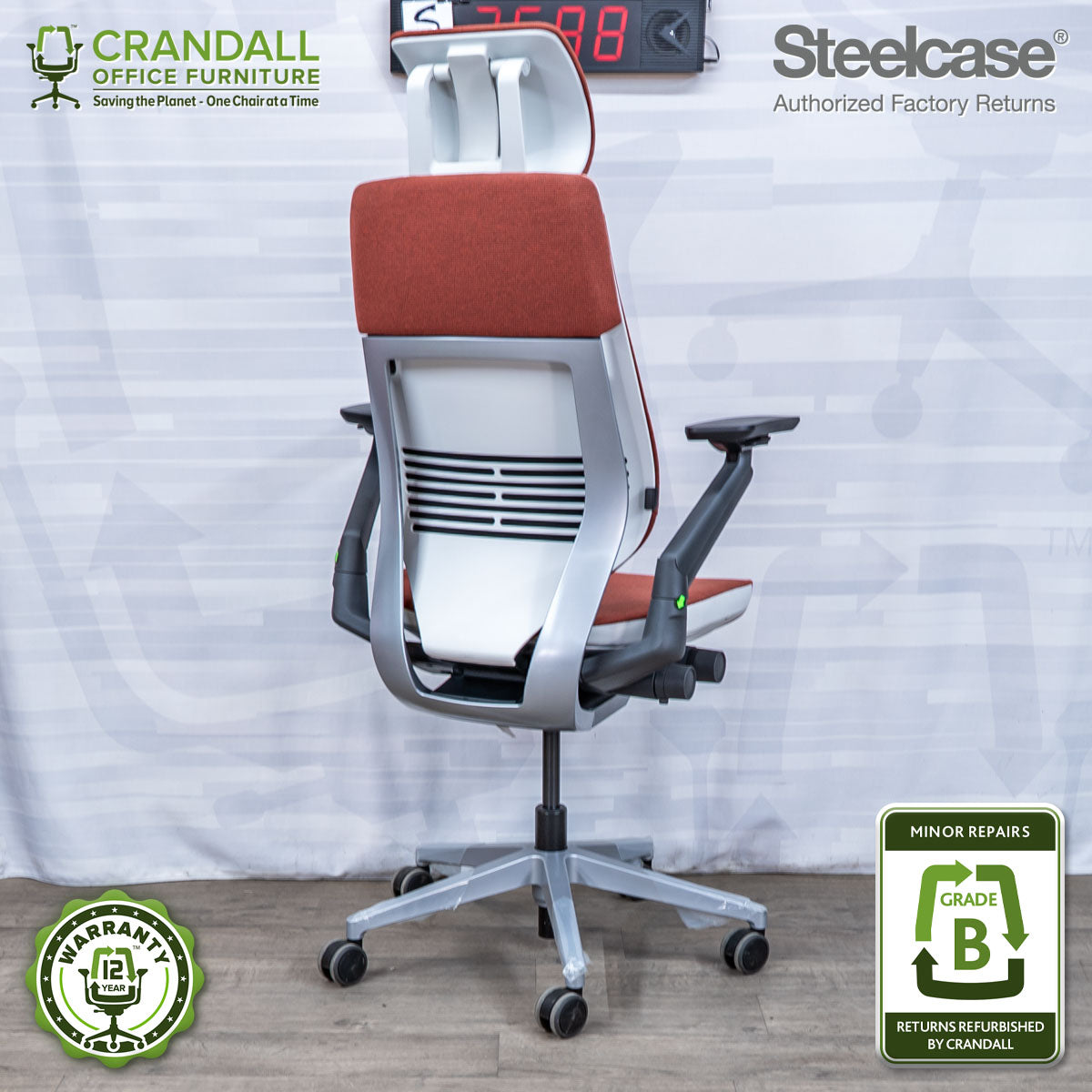 S-3588 - Steelcase Gesture with Headrest - Grade B