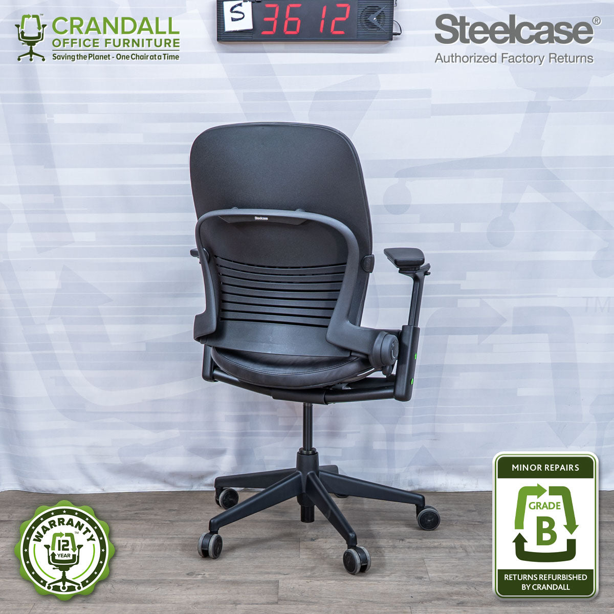 S-3612 - Steelcase V2 Leap - Grade B