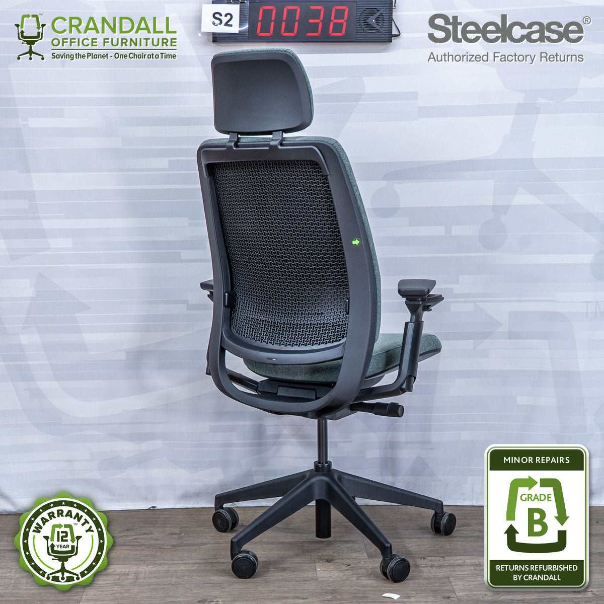 S2-0038 - Steelcase Series 2 with Headrest  - Grade B