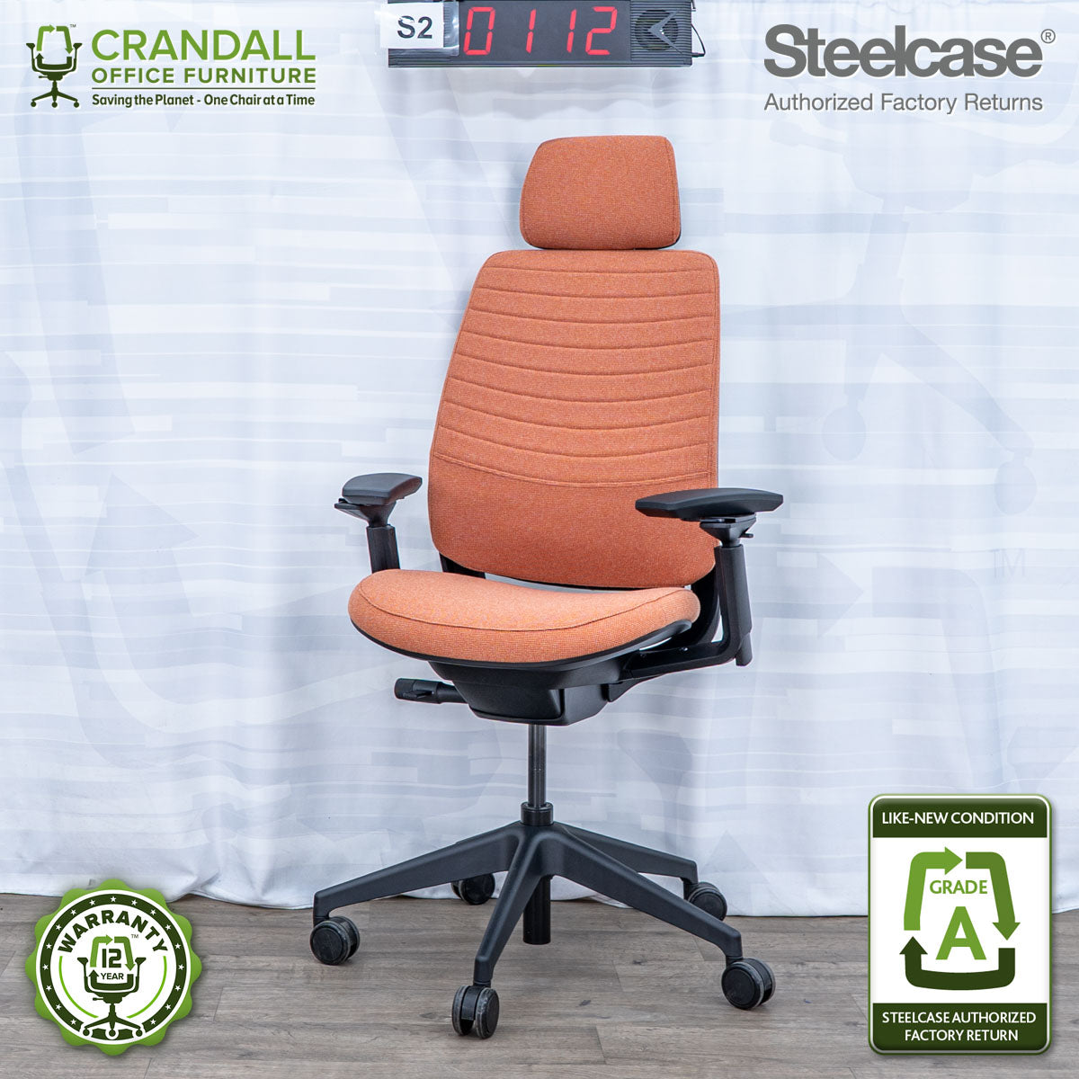 S2-0112 - Steelcase Series 2 with Headrest - Grade A