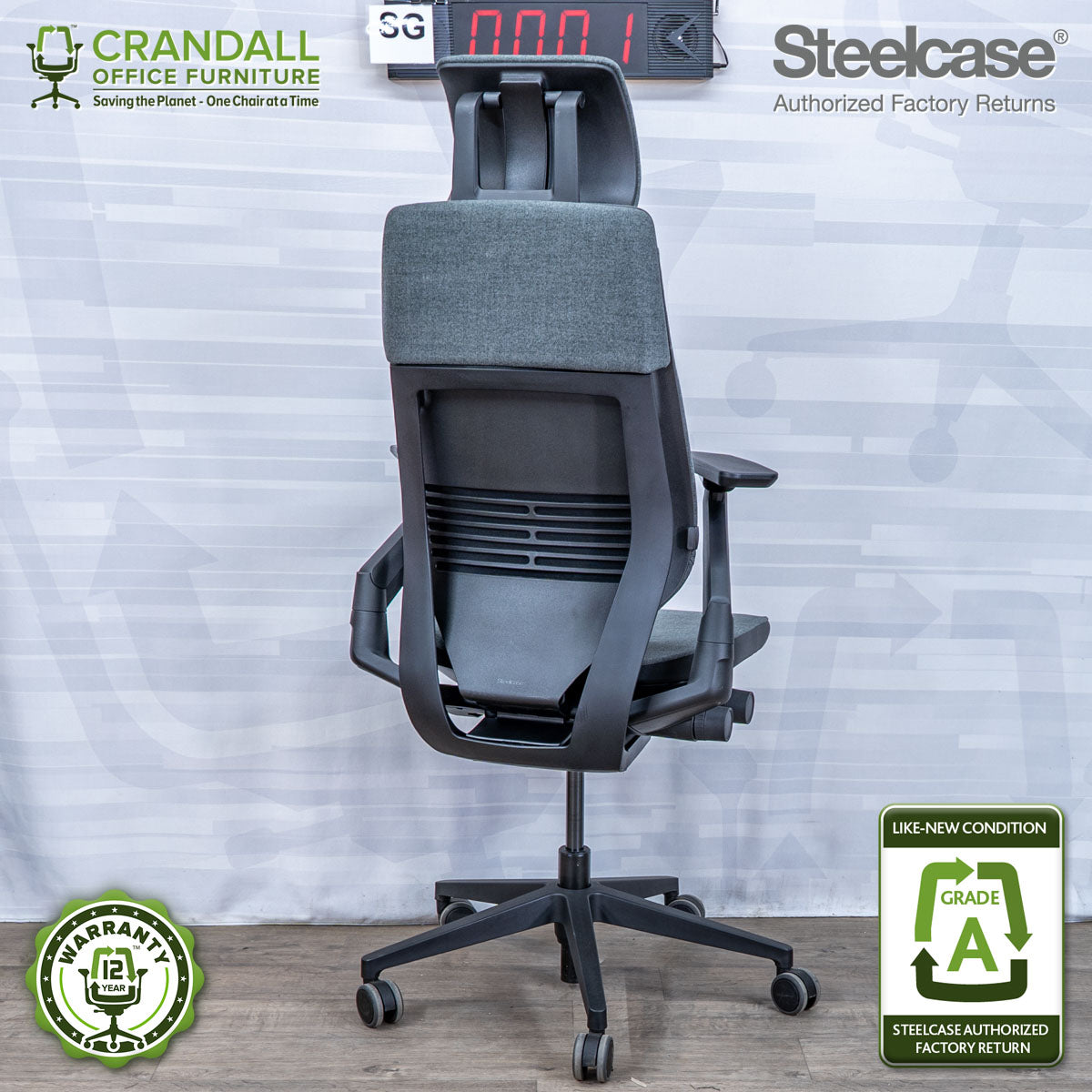 SG-0001 - Steelcase Gesture with Headrest - Grade A