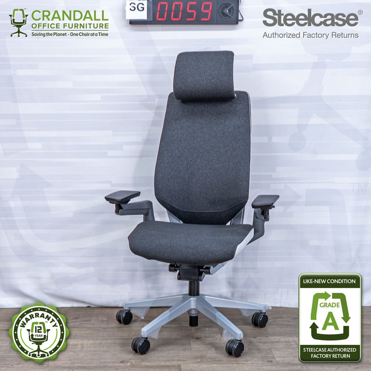 SG-0059 - Steelcase Gesture with Headrest  - Grade A