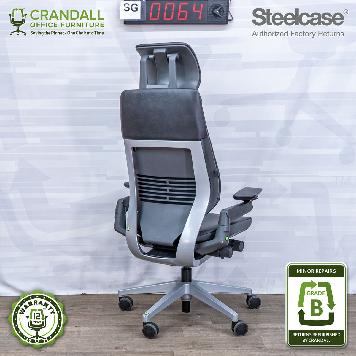 SG-0064 - Steelcase Gesture with Headrest  - Grade B