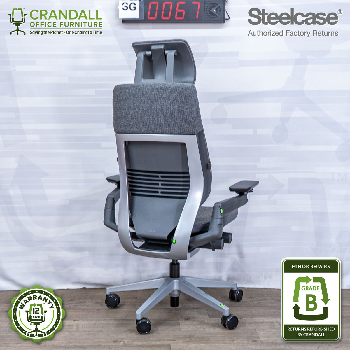 SG-0067 - Steelcase Gesture with Headrest  - Grade B