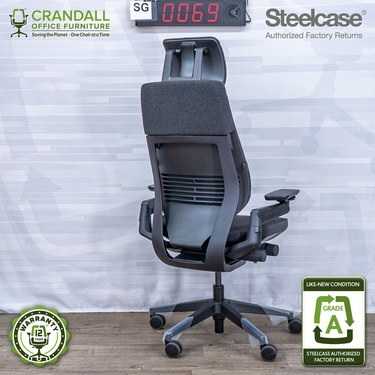 SG-0069 - Steelcase Gesture with Headrest  - Grade A