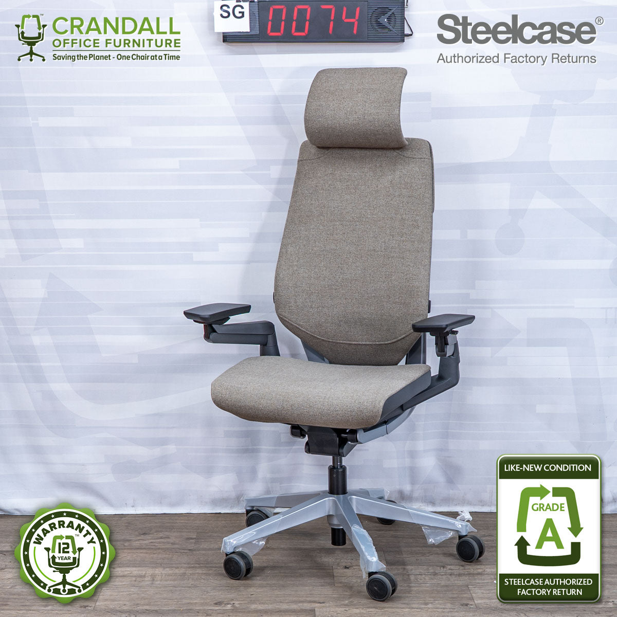 SG-0074 - Steelcase Gesture with Headrest  - Grade A