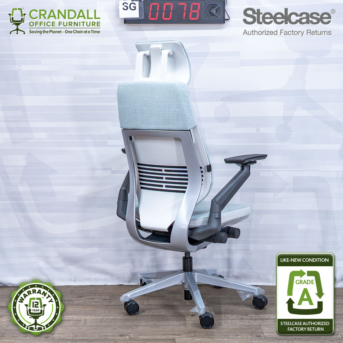SG-0078 - Steelcase Gesture with Headrest  - Grade A