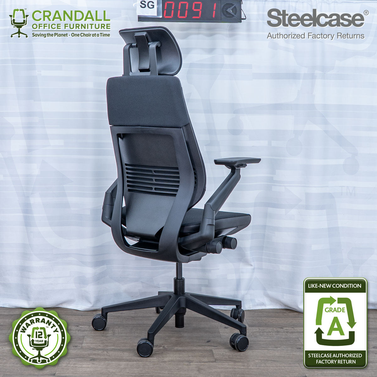 SG-0091 - Steelcase Gesture with Headrest  - Grade A