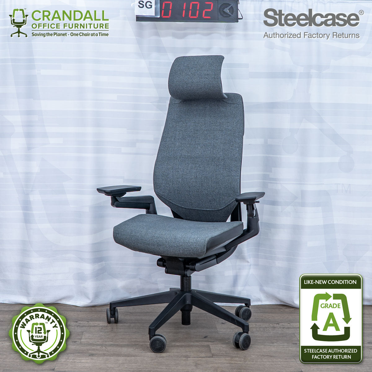 SG-0102 - Steelcase Gesture with Headrest  - Grade A