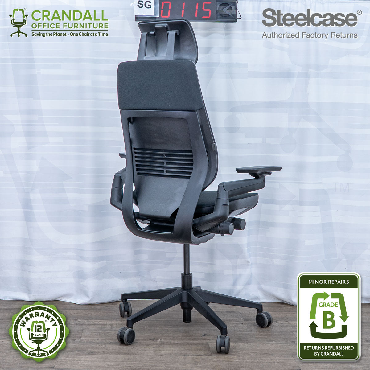 SG-0115 - Steelcase Gesture with Headrest  - Grade B