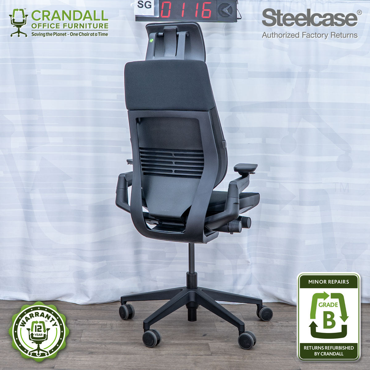 SG-0116 - Steelcase Gesture with Headrest  - Grade B