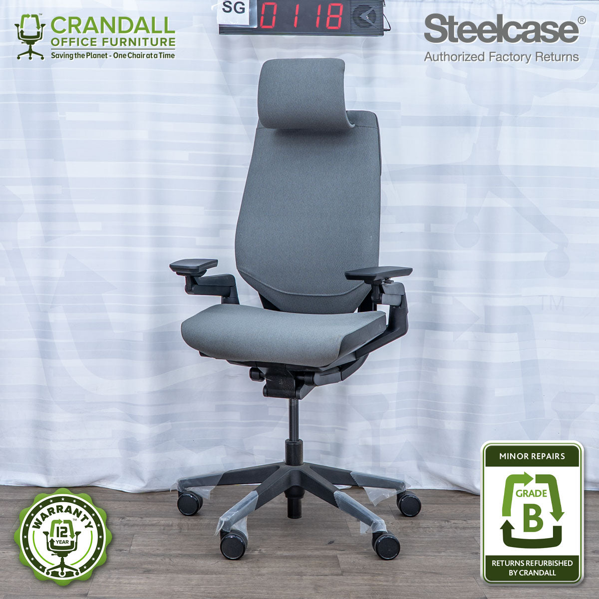 SG-0118 - Steelcase Gesture with Headrest  - Grade B