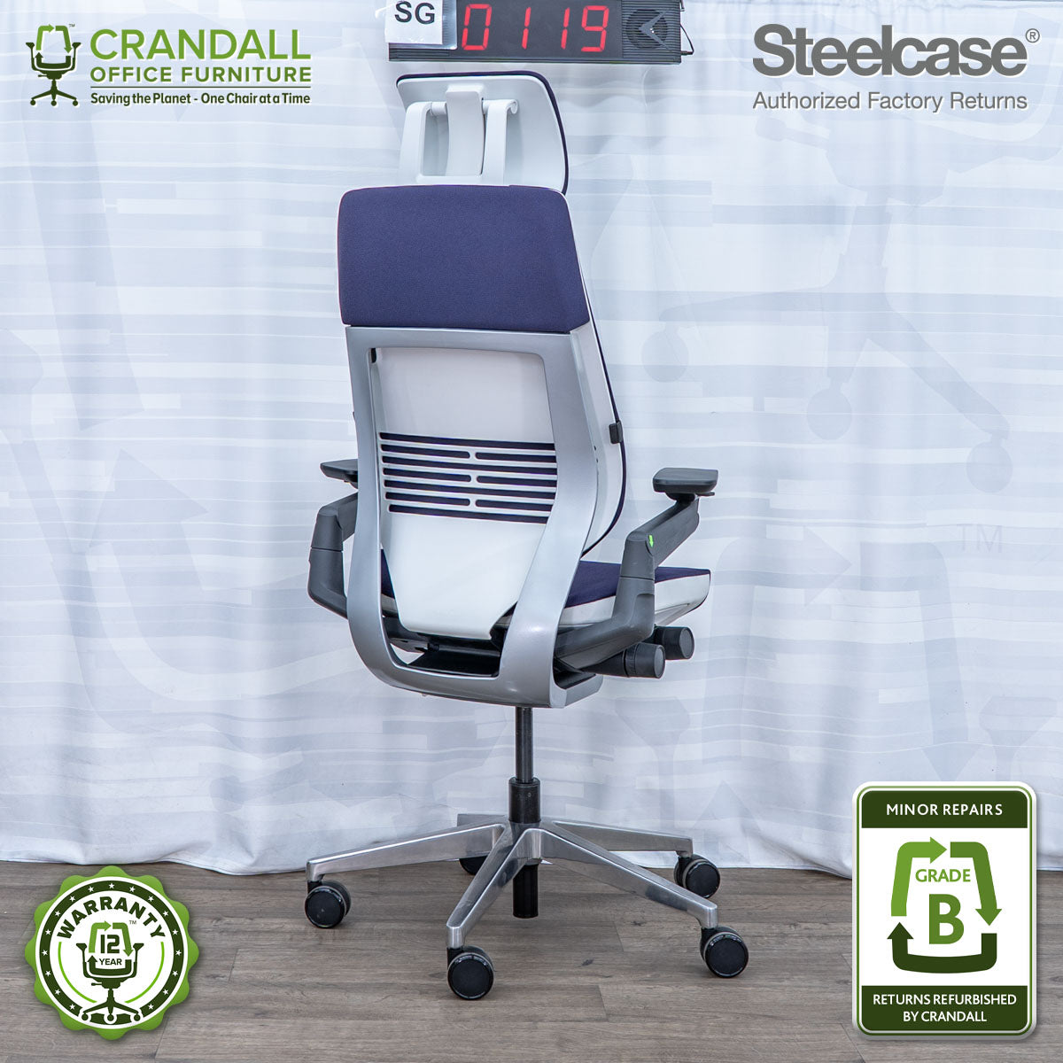 SG-0119 - Steelcase Gesture with Headrest  - Grade B