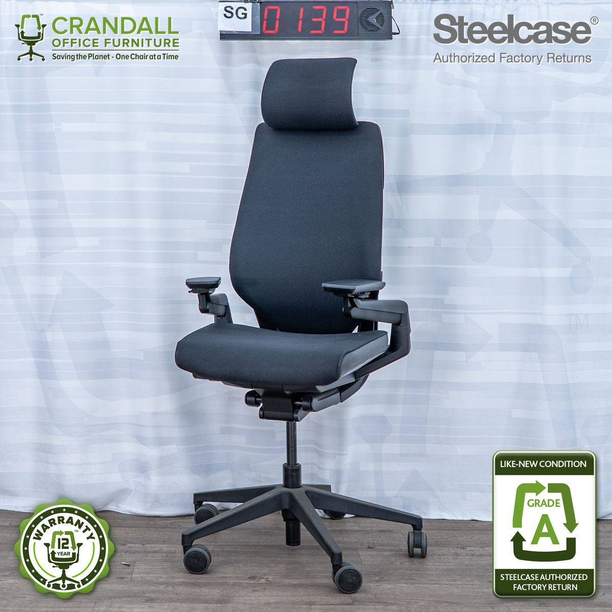 SG-0139 - Steelcase Gesture with Headrest  - Grade A