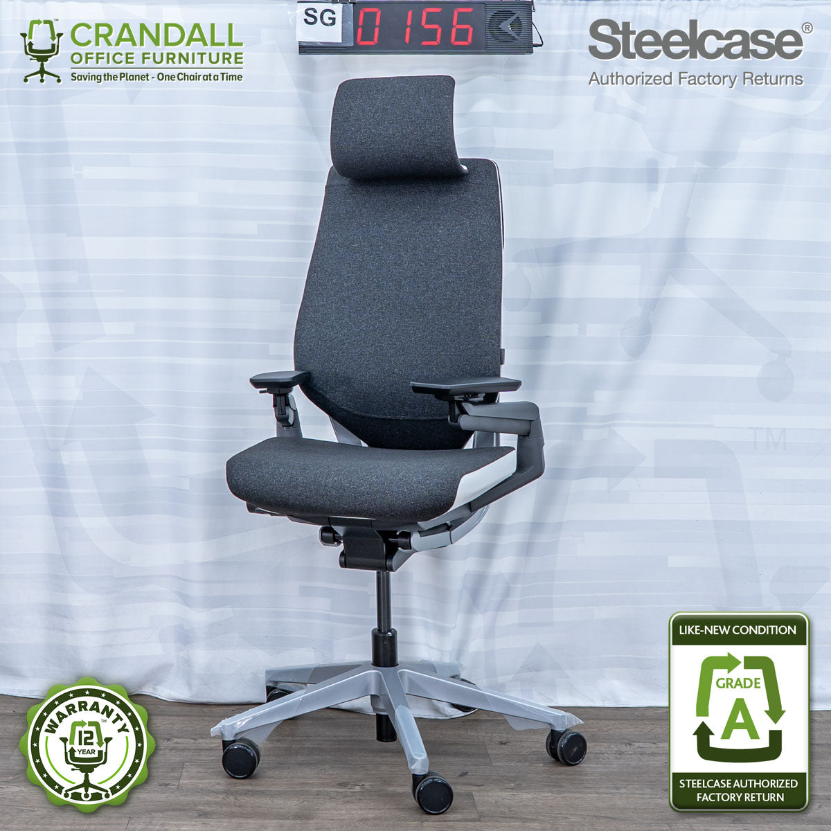 SG-0156 - Steelcase Gesture with Headrest  - Grade A