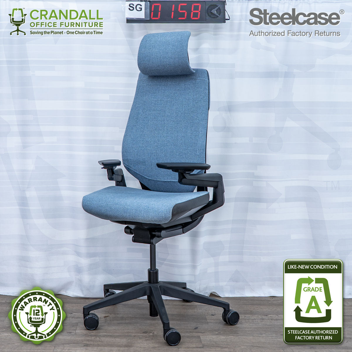 SG-0158 - Steelcase Gesture with Headrest  - Grade A