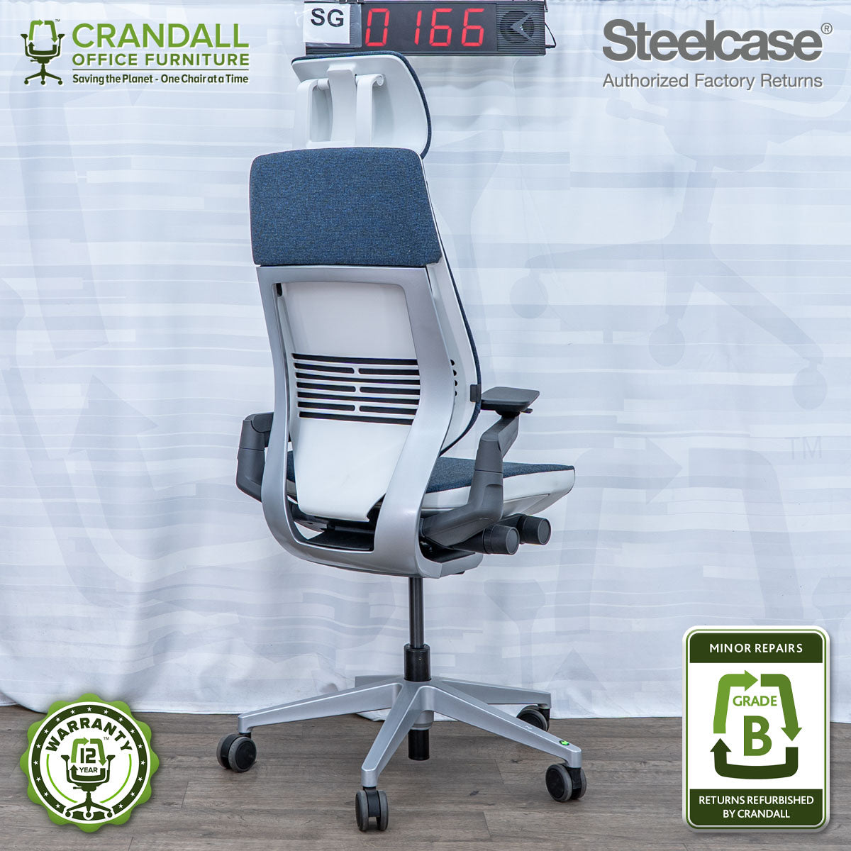 SG-0166 - Steelcase Gesture with Headrest  - Grade B