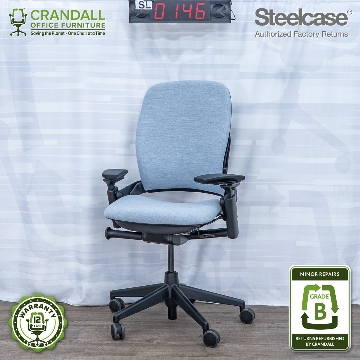SL-0146 - Steelcase V2 Leap  - Grade B