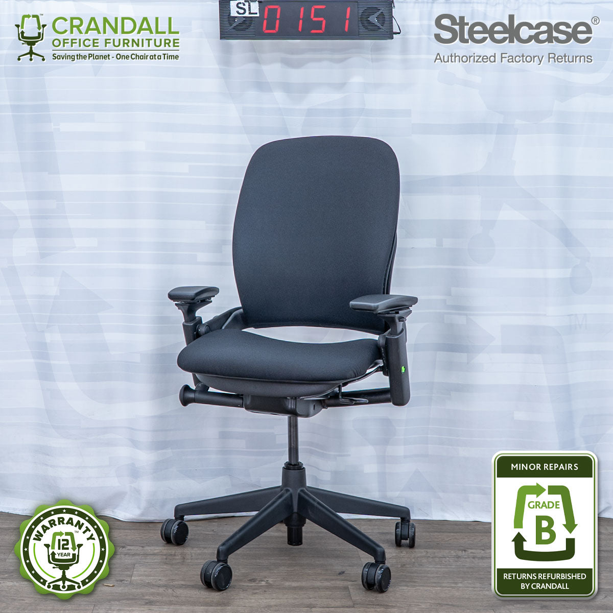 SL-0151 - Steelcase V2 Leap  - Grade B