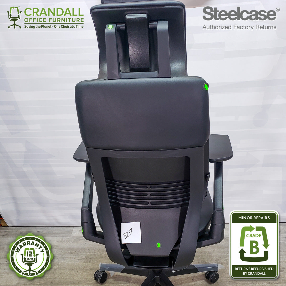 3217 - Steelcase Gesture with Headrest - Grade B **CLOSEOUT - NO RETURNS**