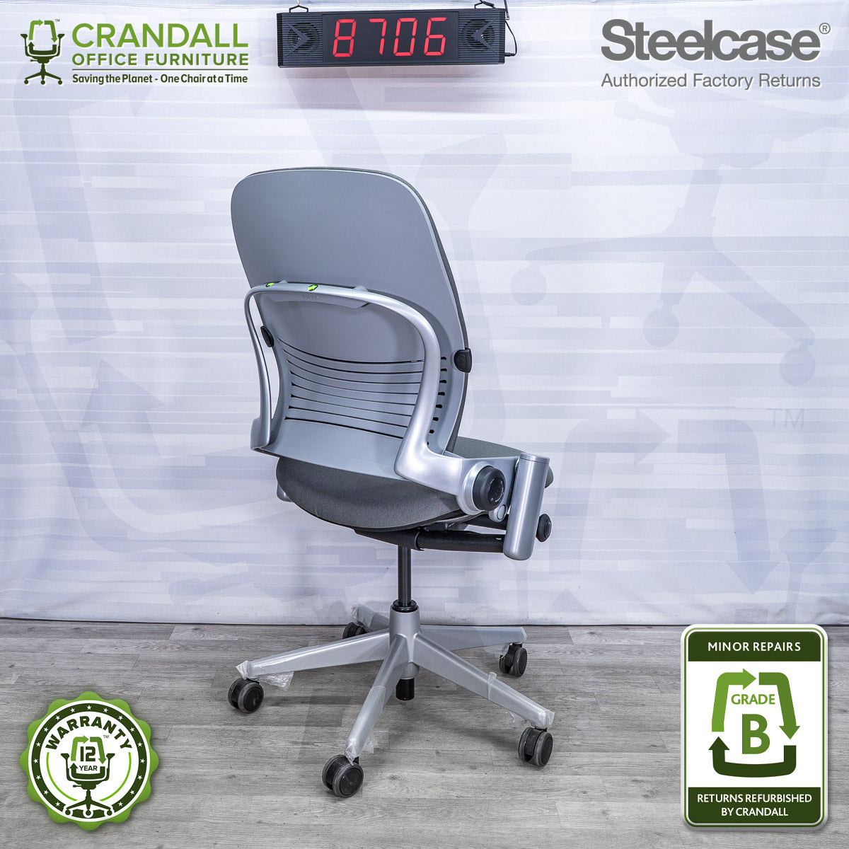 8706 - Steelcase V2 Leap - Grade B