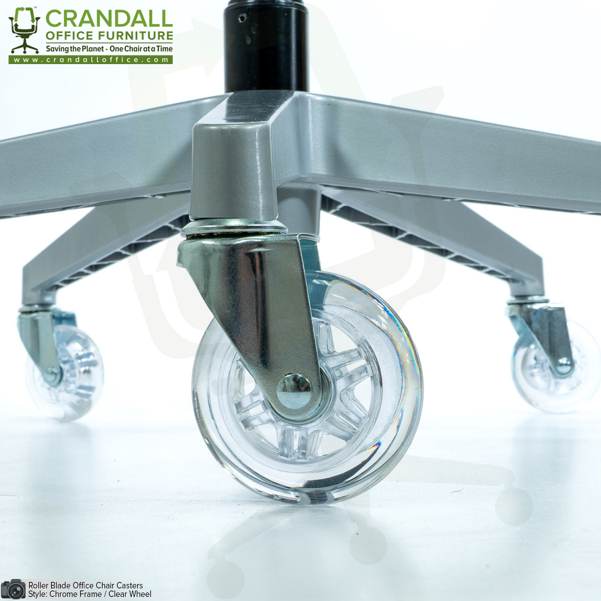 75mm (3 inch) Roller Blade Style Office Chair Casters - Crandall