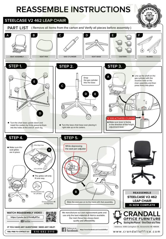 steelcase leap v2 chair manual