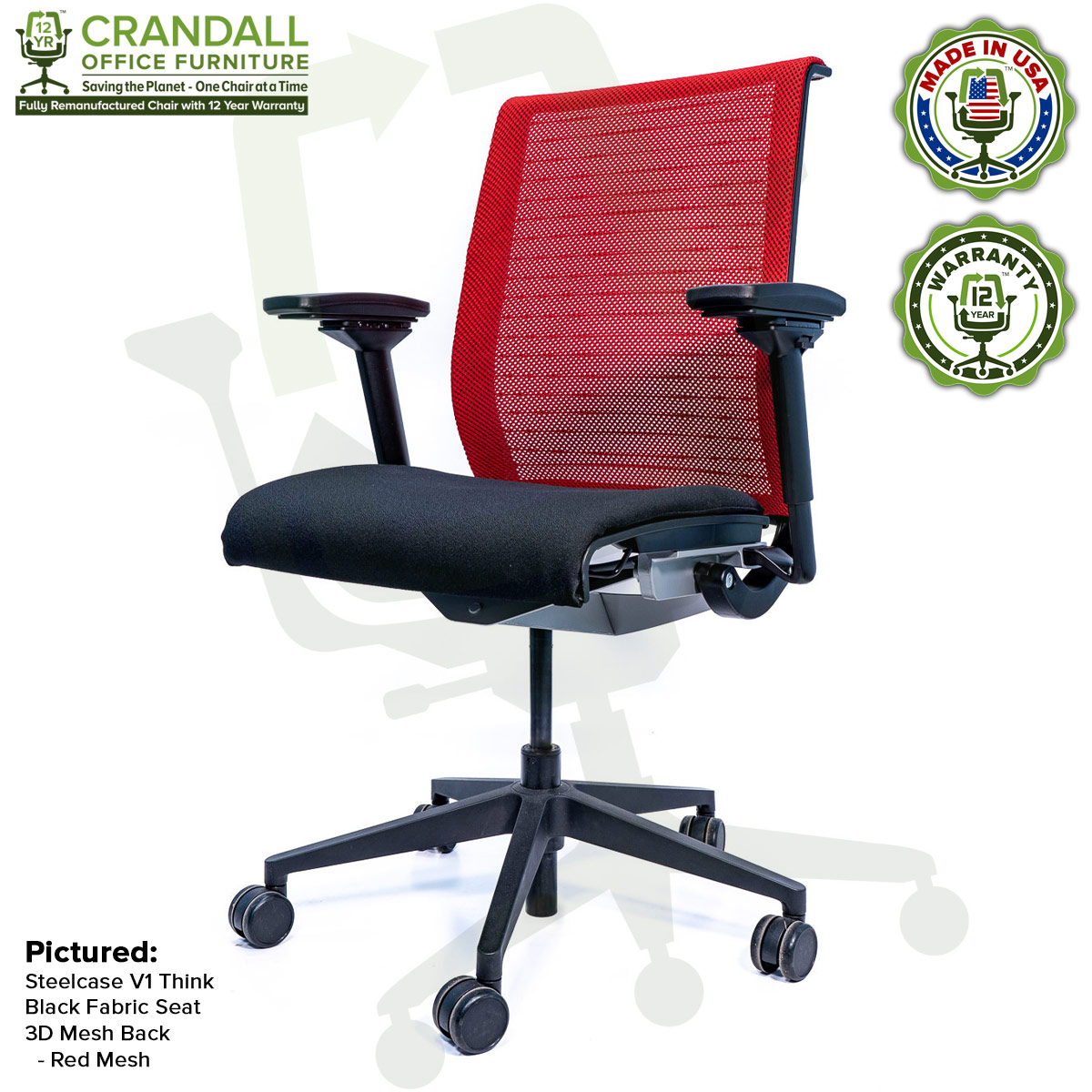 Remanufactured Steelcase 465 Think Office Chair - Mesh Back