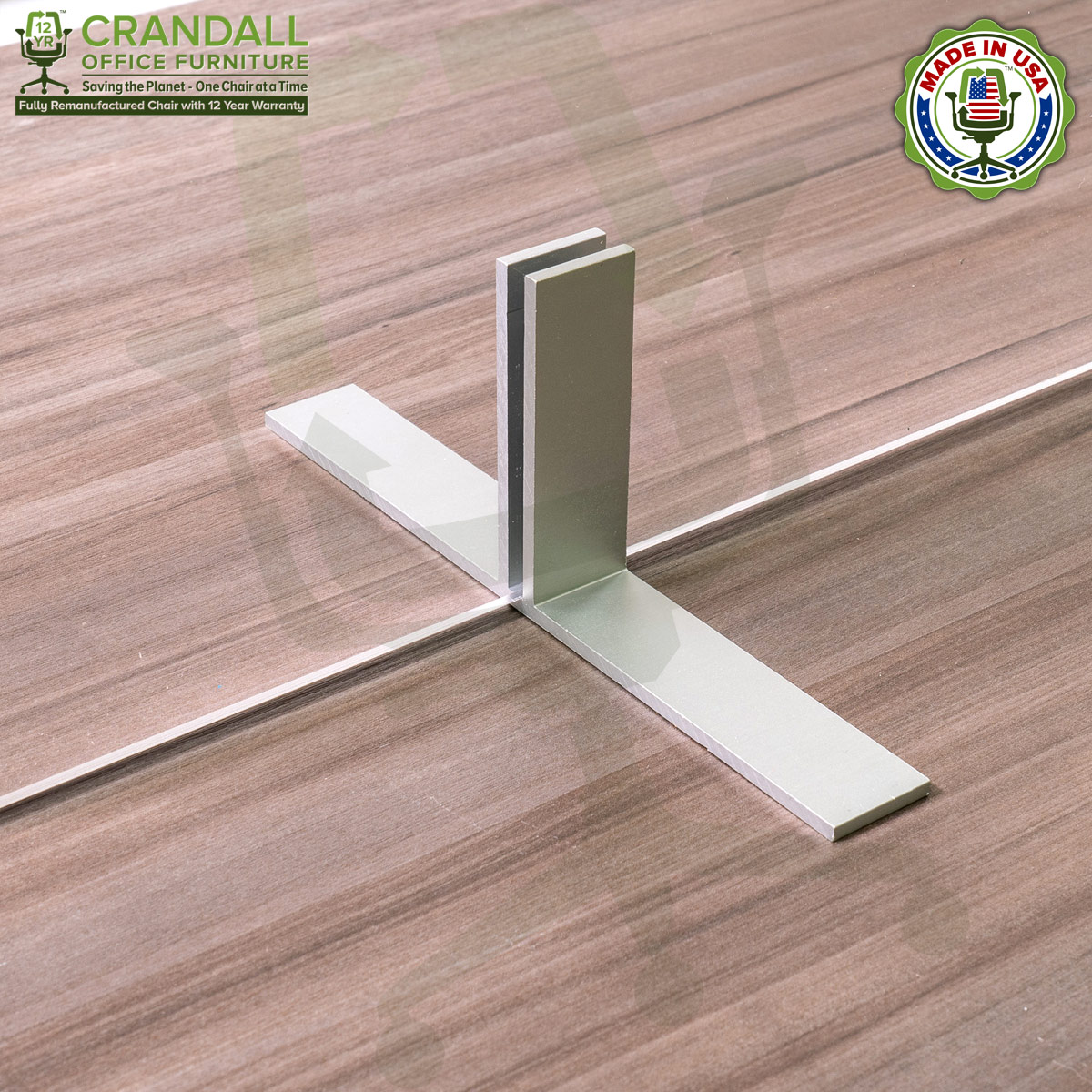 Table Top Free Standing Plexiglass & Acrylic Barrier Brackets - 10 Pack -  Crandall Office Furniture