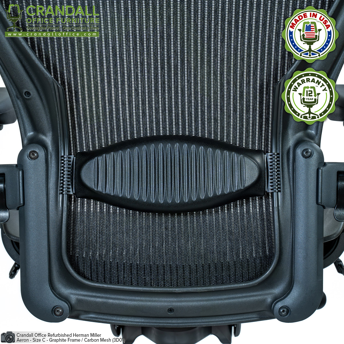 Herman Miller Classic Aeron Chair - Fully Adjustable, C size, Adjustable  PostureFit, Carpet Casters