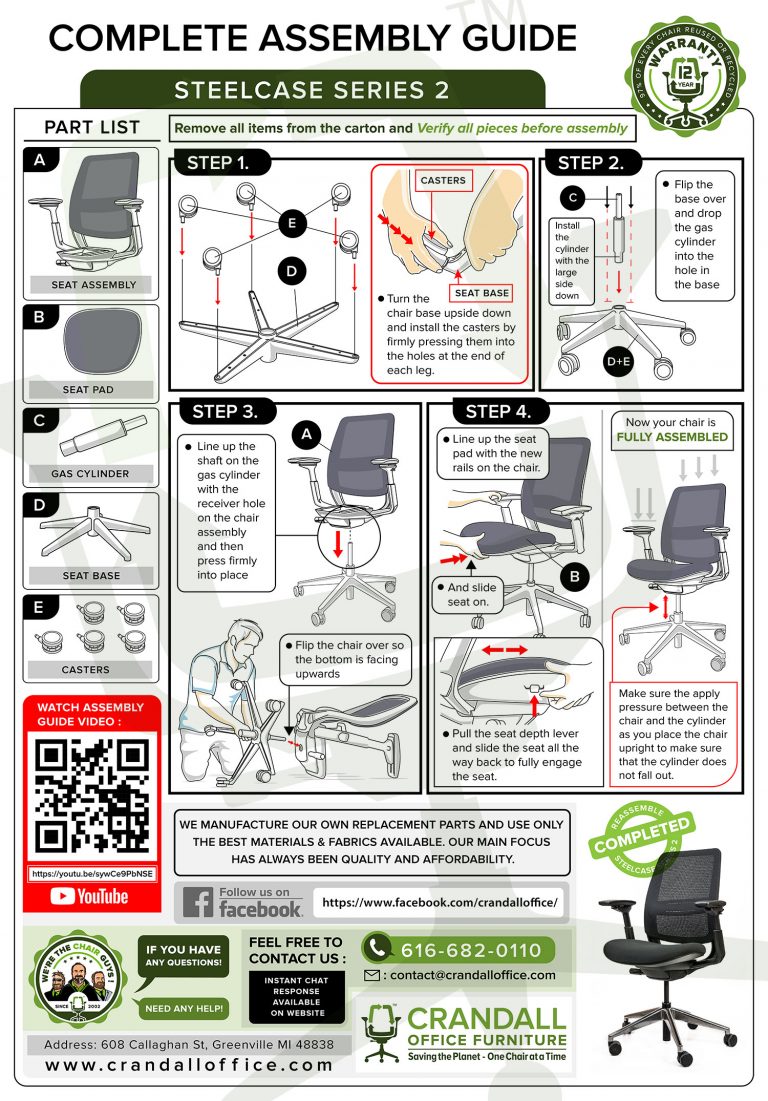 How to Assemble a Steelcase Series 2 Chair Crandall Office Furniture