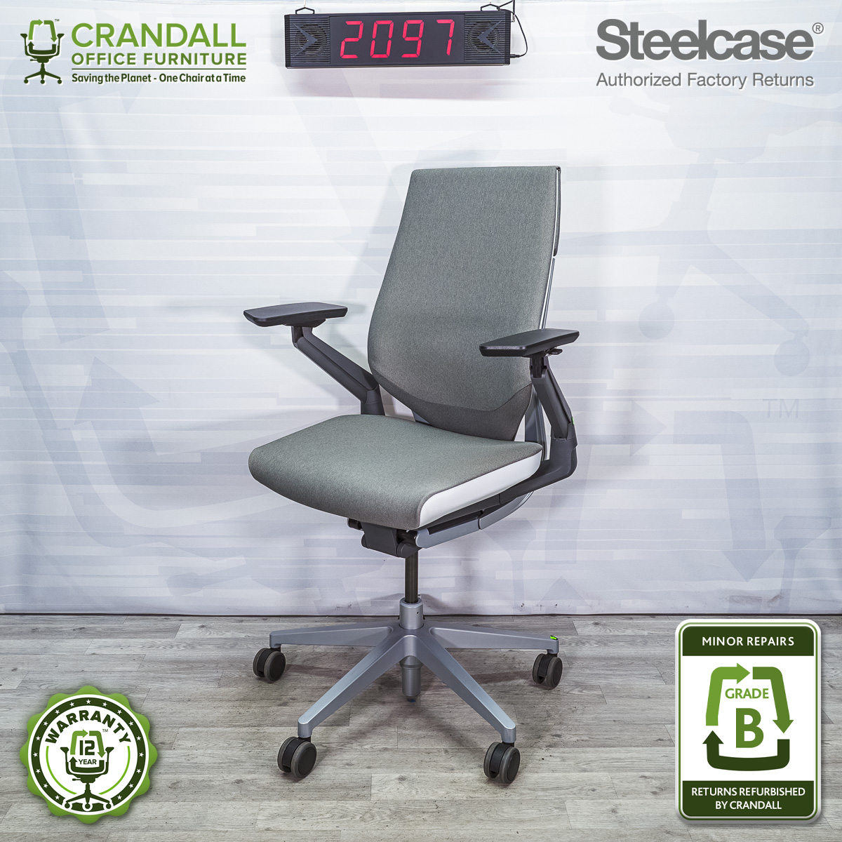  Steelcase Gesture Office Chair - Era Night Owl Fabric