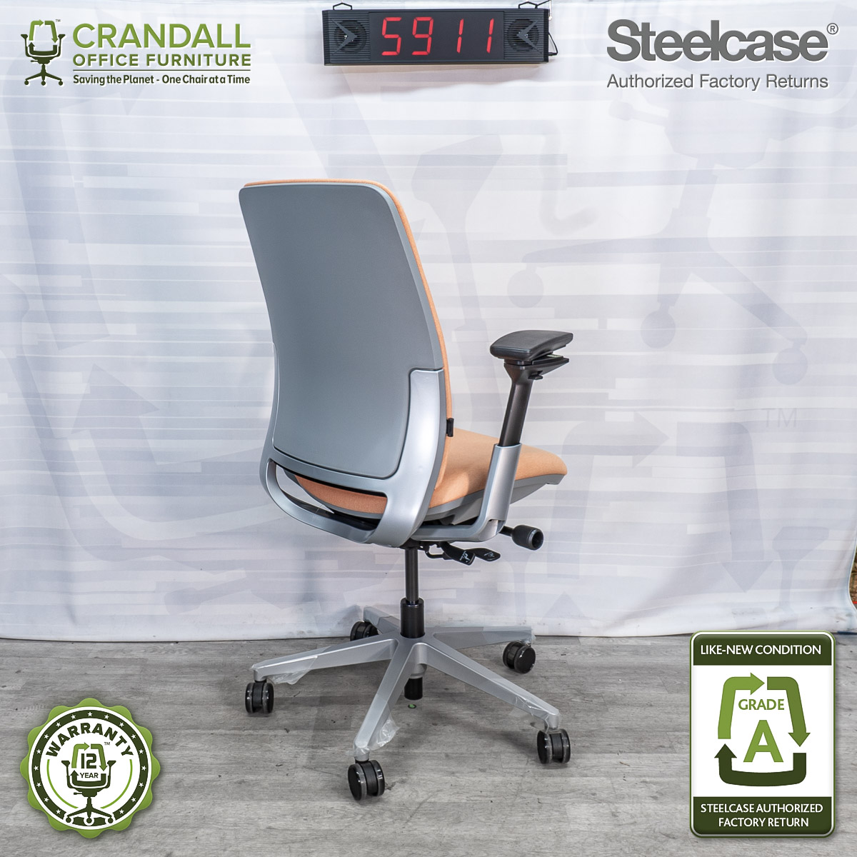 Steelcase Amia Chair Upholstery + New Seat Pad - Crandall Office Furniture