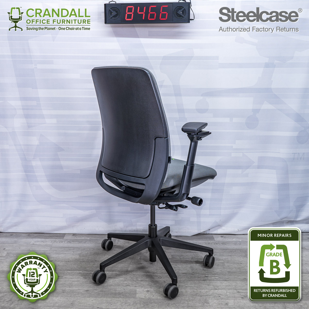  Steelcase Gesture Office Chair - Era Night Owl Fabric, High  Seat Height, Shell Back, Black on Black Frame with Polished Aluminum Base,  Lumbar Support, and Standard Carpet Casters : Home 